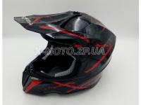 Шлем кроссовый Exdrive  OFF ROAD EX-806  черно/красный глянец