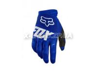 Перчатки мото/ вело/ кросс/ эндуро FOX DIRTPAW RACE GLOVE Flo синие