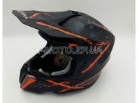 Шлем кроссовый Exdrive  OFF ROAD EX-806 черно/оранжевый матовый