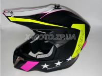 Шлем кроссовый Exdrive OFF ROAD EX-806 черно/розовый матовый