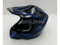 Шлем кроссовый Exdrive  OFF ROAD EX-806  черно/синий глянец