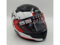 Шлем-интеграл LS2 FF353 RAPID GHOST WHITE BLACK RED (карбоновый) 